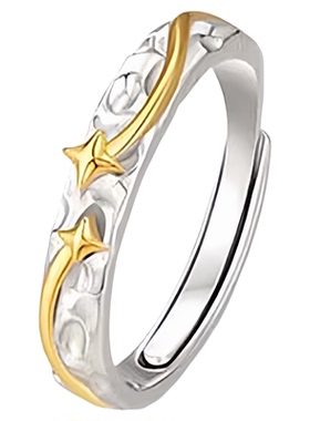 高级感纯银戒指男生酷感设计