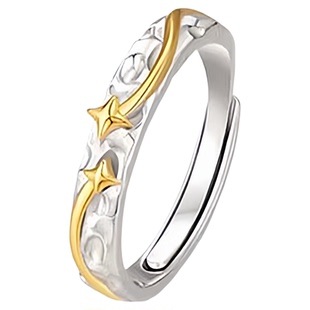 中国黄金央创纯银戒指男款男生男士尾戒男小指戒指男高级感S925