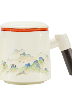 高档个人专用泡茶杯带盖过滤