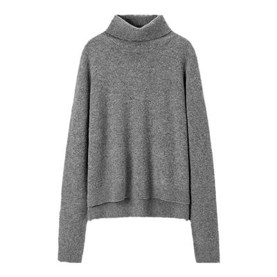 TKYSHOP高领套头毛针织衫