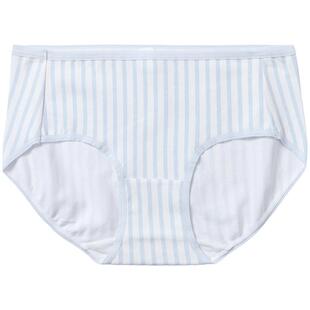 tutuanna中腰内裤女 全棉裆透气舒适印花三角裤女士中腰内裤3条装