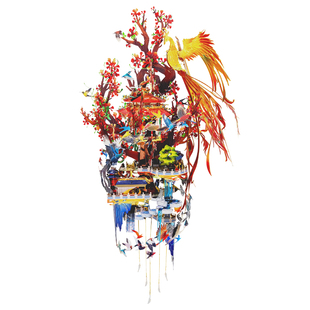 艺模百鸟朝凤3D立体拼图金属拼装模型diy手工生日礼物玩具送女友