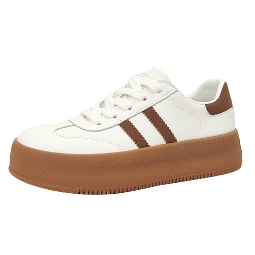 商场同款百田森复古德训鞋厚底鞋子女款增高休闲鞋子女小个子显高