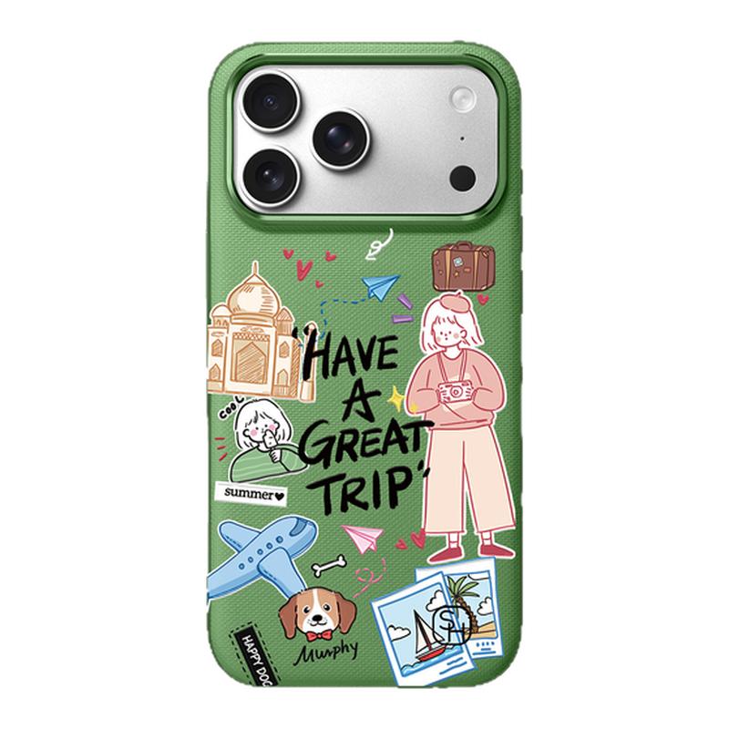 SHEHENG ×夏日旅行记适用苹果17promax手机壳新款卡通iPhone17Pro防摔磁吸官网同款带磁吸卡包支架保护套ko1