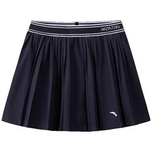 安踏定音羽毛球服丨速干半身裙女士新款A字百褶裙高弹防走光短裙