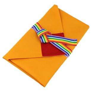 修曼扎布加厚帆布曼荼罗经书布包经布袋修盘布修行布七宝黄色