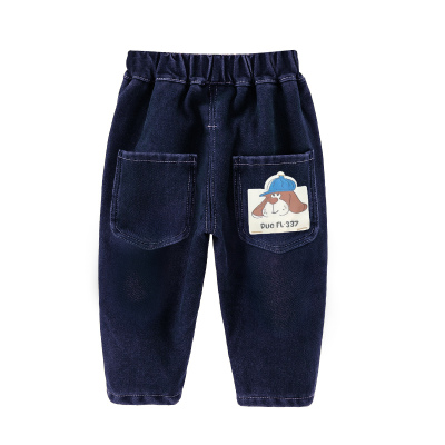 男童加绒牛仔裤一体绒保暖冬季