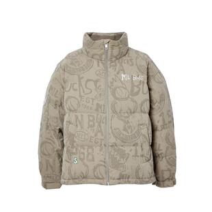 绫致杰克琼斯NBA联名雄鹿队男冬季羽绒服字母满印宽松款立领外套