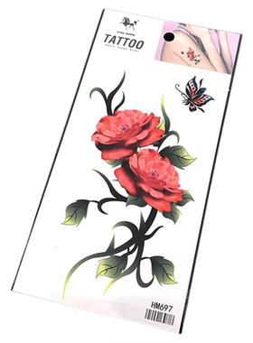 纹身贴持久腿部彩色女唯美性感