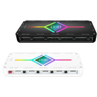 华顾台式机箱ARGB风扇集线器5V3针控制器神光同步PWM温控10+12口