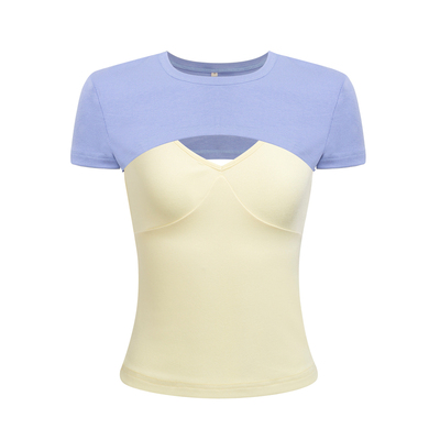 ADoOr吊带短袖坎肩2件套装