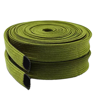 军绿色锦纶丝编织套管尼龙棉纶布编织网管电线电缆阻燃耐磨保护套