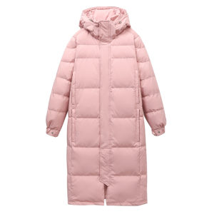 vvgirl兰潘可中戏长款羽绒服女男情侣2023反季新款加厚过膝宽松爆