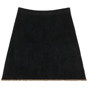 SANDRO Outlets秋冬女装法式扇贝边仿钻高腰收腰A字针织半身短裙