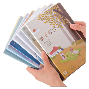 日记本小学生方格胶套加厚笔记本一二三年级作文本A5周记本作业本可爱简约田字本记事本语文本卡通儿童周记本