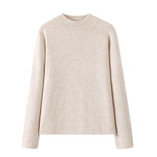 班尼路软糯针织打底衫女2025新款秋冬半高领修身保暖内搭长袖T恤Q