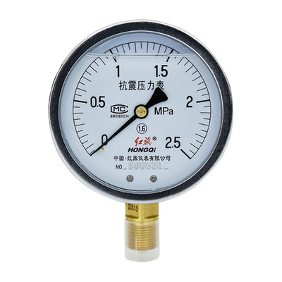 红旗耐震压力表防震ytn10040mpa