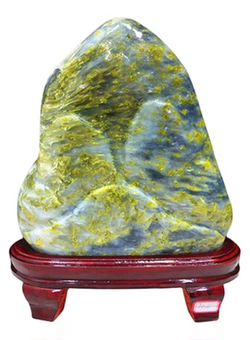 蓝田玉玉石镇宅东南亚客厅装饰