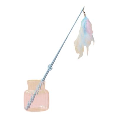 新款创意玉米仙人掌杆逗猫棒猫咪玩具逗趣自嗨羽毛铃铛猫玩具