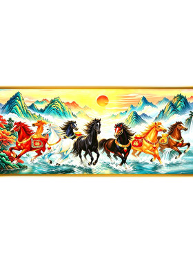 新款荷花风景5d钻石画满钻钻