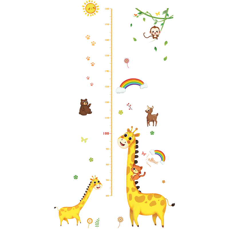 卡通墙贴儿童测量身高贴贴纸