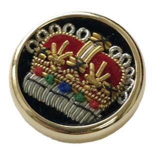 莱可高定 高级感奢华英伦皇冠金属丝胸针 高端西装外套领针配饰