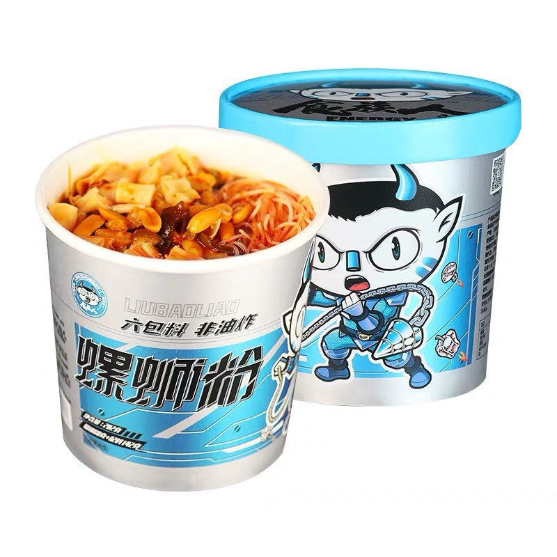 食族人酸辣粉麻辣爆肚粉6桶/箱装 花甲粉关东煮方便速食粉丝