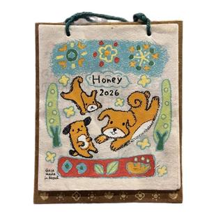 尼泊尔日历手工本手绘小狗涂鸦插画台历挂历五年日记ins风尼泊尔小马手账本小动物年历原创设计装饰挂件送礼