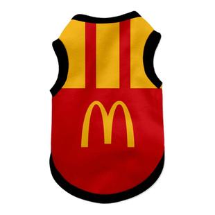 麦当劳叔叔同款小丑服薯条汉堡联名NASA宠物背心狗狗猫咪衣服比熊