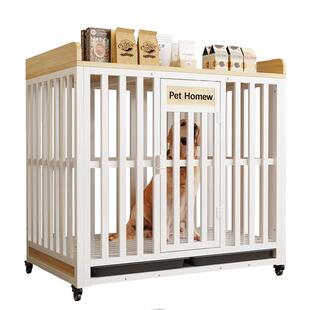 狗笼子大型犬中型带厕所家用室内金毛专用折叠加固方管宠物猫笼窝