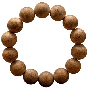 【甜凉袅袅】天然沉香佛珠手串柬埔寨熟香老料木珠16mm*18.1g保真