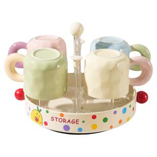 家用客厅陶瓷水杯子茶杯套装高颜值喝水马克杯待客乔迁新居伴手礼