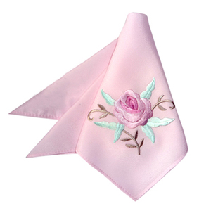 古风手帕女丝绸绣花年会手绢薄刺绣学生戏曲古装旗袍拍戏道具礼品