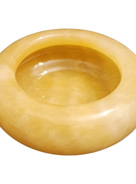 米黄玉烟灰缸现代办公玉石烟缸