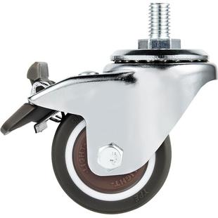 (4只装)2寸M10*15麻将桌轮子滑轮万向轮麻将机脚轮配件带刹车