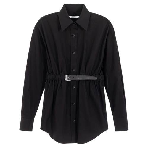 Alexander Wang/ 秋冬女士方领腰带长袖衬衫银泰百货 301574