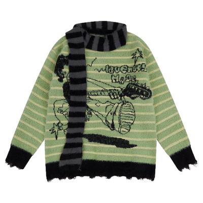 小尼力潮牌条纹毛衣针织衫