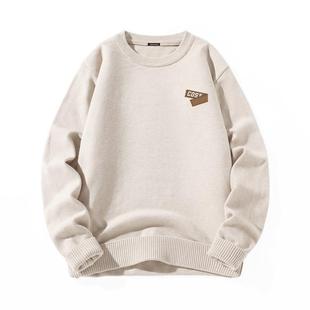 GV真维斯圆领毛衣男冬季男士内搭针织衫男款2025秋冬男生打底衫C