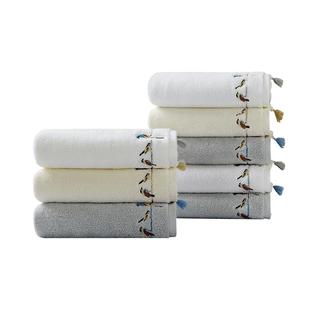 孚日长绒棉毛巾纯棉洗脸家用柔软吸水全棉洗澡男女国风刺绣大面巾