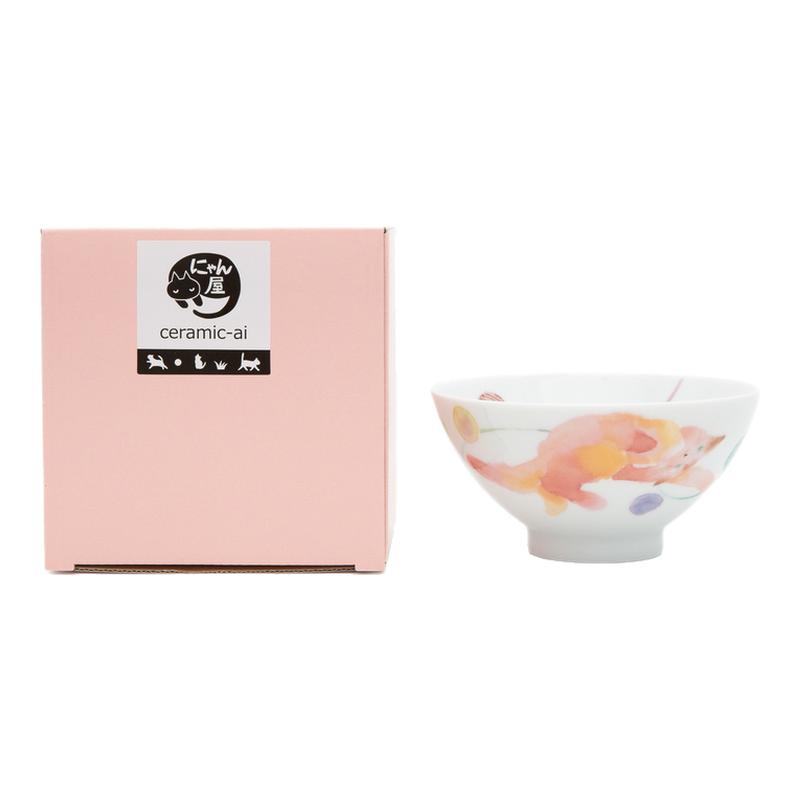 日本进口陶瓷可爱猫咪饭碗300ml