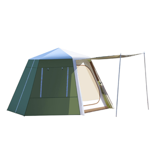 帐篷户外全自动3-4人5-8人露营野营防晒防暴雨速开加厚全铝杆黑胶