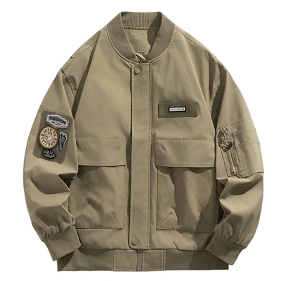 春秋宽松美式潮牌棒球服外套