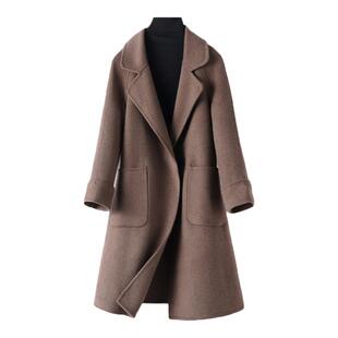 羊毛大衣女士中长款韩版宽松双面妮子2026新款高端气质羊毛呢外套