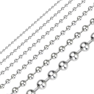 钛钢珠链项链颈链军牌挂链子不锈钢小圆珠男女士不掉色锁骨链素链