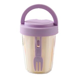 食品级水果杯自带叉子高颜值便携式可沥沙拉杯外出外带野餐盒密封