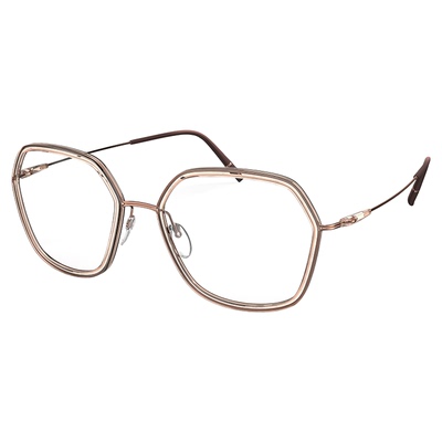 Silhouette诗乐眼镜架超轻钛架多边形眼镜框男女4569