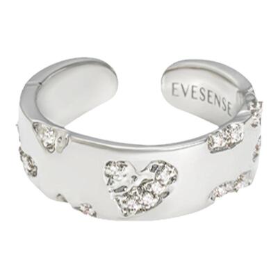 EVESENSE破碎系列镶钻心形戒指