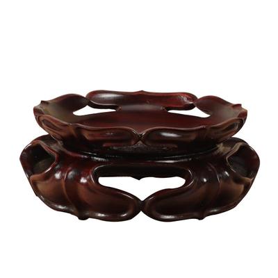 实木非洲酸枝新中式如意纹莲花座