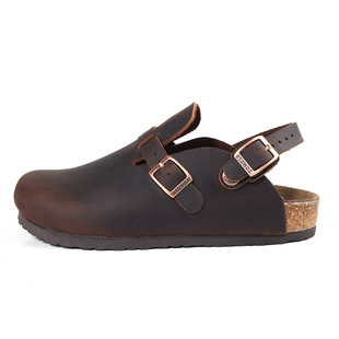 DYOWOZ/东园物作软木鞋真皮休闲日系复古男女情侣两用外穿勃肯鞋