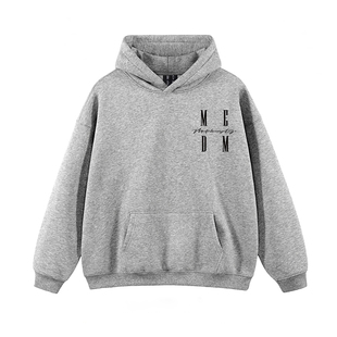 MEDM HEOAR正品连帽卫衣男美式高街纯棉字母刺绣连帽衫外套女秋冬